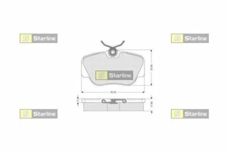Гальмівні колодки дискові STARLINE BD S155