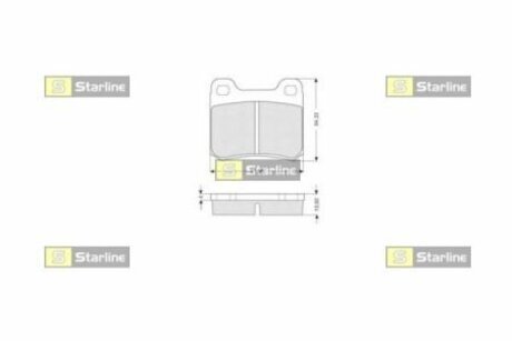 Тормозные колодки дисковые STARLINE BD S169 (фото 1)