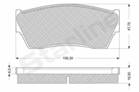 Тормозные колодки дисковые STARLINE BD S177 (фото 1)