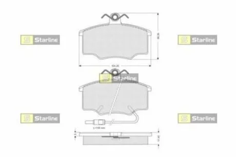Тормозные колодки дисковые STARLINE BD S183
