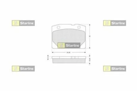 Гальмівні колодки дискові STARLINE BD S196