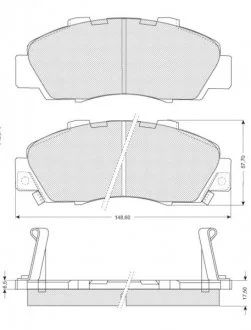 Гальмівні колодки дискові STARLINE BD S214