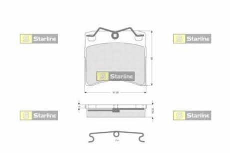 Тормозные колодки дисковые STARLINE BD S236