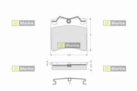 Гальмівні колодки дискові STARLINE BD S236