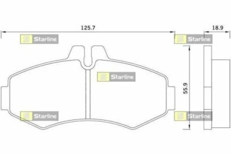 Тормозные колодки дисковые STARLINE BD S241 (фото 1)