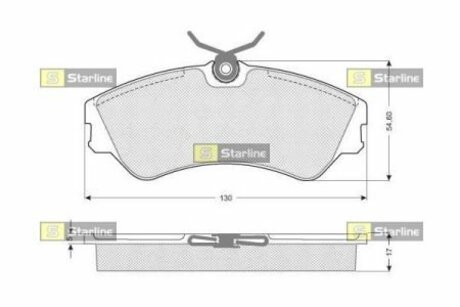 Гальмівні колодки дискові STARLINE BD S298