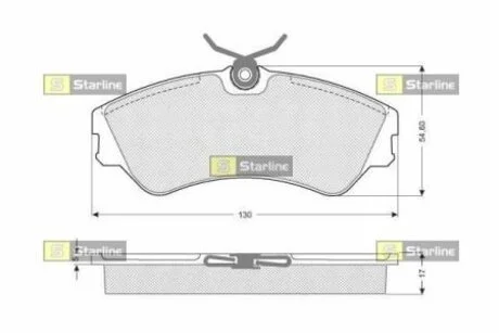 Тормозные колодки дисковые STARLINE BD S298