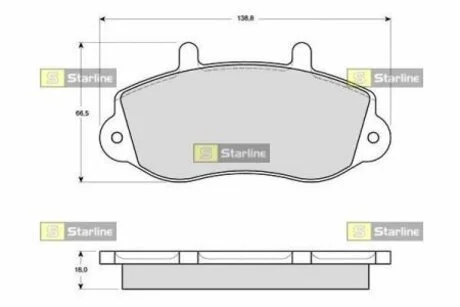 Гальмівні колодки дискові STARLINE BD S315