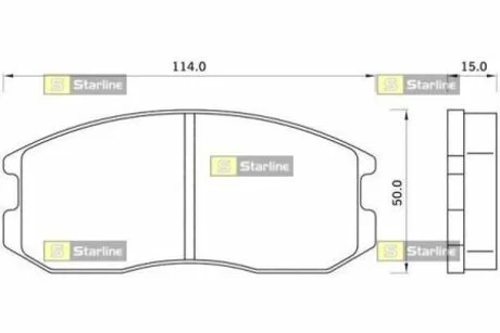 Тормозные колодки дисковые STARLINE BD S350