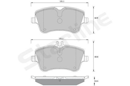 Тормозные колодки дисковые STARLINE BD S373 (фото 1)