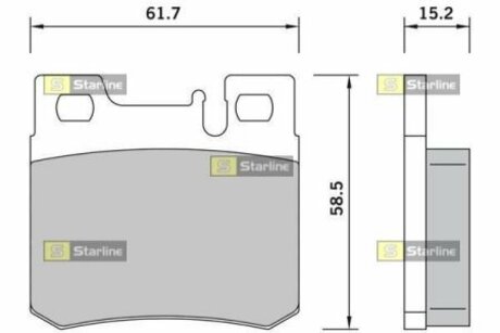 Тормозные колодки дисковые STARLINE BD S385 (фото 1)