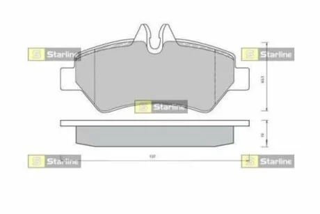 Гальмівні колодки дискові STARLINE BD S423