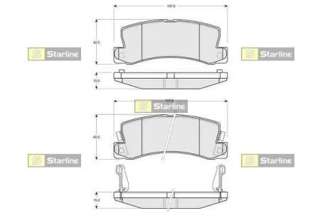 Гальмівні колодки дискові STARLINE BDS425