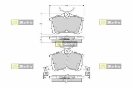 Тормозные колодки дисковые STARLINE BD S443