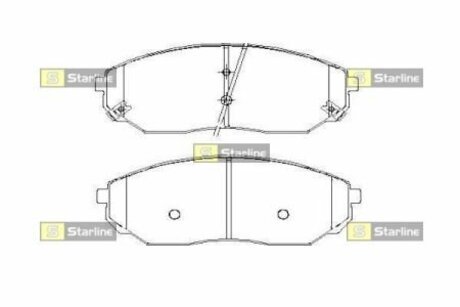 Тормозные колодки дисковые STARLINE BD S448 (фото 1)