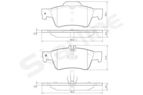 Тормозные колодки дисковые STARLINE BD S827P