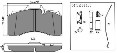 KLOCKI HAMULCOWE BPW SZT STARLINE BDT004 (фото 1)