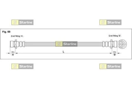 Гальмівний шланг STARLINE HAAB1257