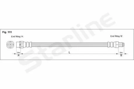 Тормозной шланг STARLINE HA E.1223