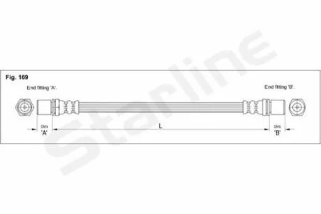 Тормозной шланг STARLINE HA EB.1222 (фото 1)