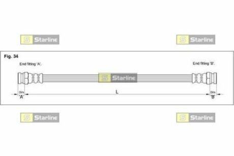 Гальмівний шланг STARLINE HA ST.1004 (фото 1)
