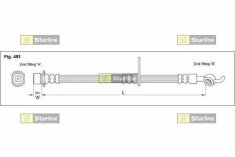 Тормозной шланг STARLINE HA ST.1217