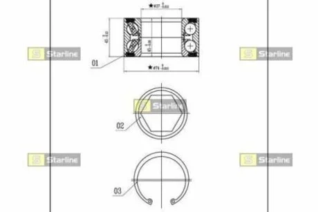 Підшипник колісний STARLINE LO 01326