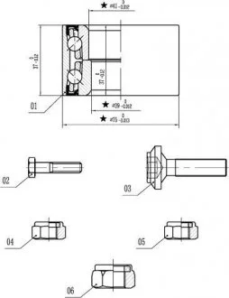 Подшипник колесный STARLINE LO 01355