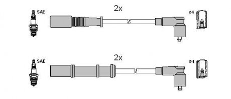 Комплект кабелiв запалювання STARLINE ZK 6222
