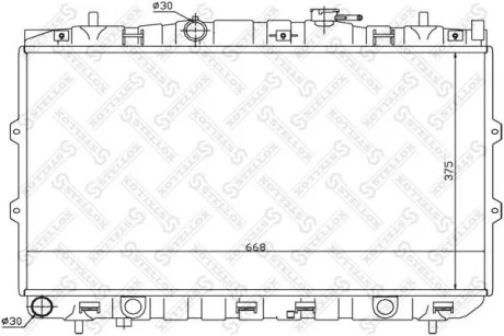 Радіатор охолодження двигуна Cerato 1.6i & 2.0i STELLOX 1025467SX