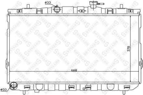 Радіатор охолодження двигуна Hyundai Avante II/Elantra IV/Lantra IV 1.6-2.0i 00> STELLOX 1025472SX