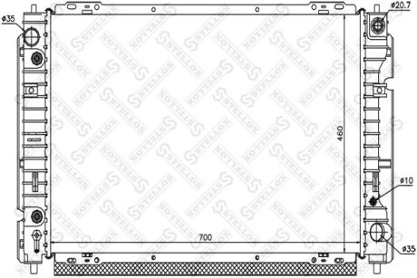 Радіатор охолодження двигуна Mazda Tribute 2.0 01&gt; FORD MAVERICK STELLOX 1025775SX (фото 1)