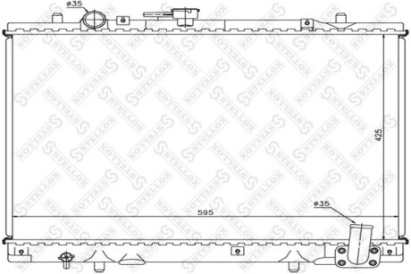 Радіатор охолодження двигуна MITSUBISHI L200 (K7_T, K6_T, K5_T) STELLOX 1025966SX (фото 1)