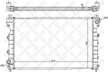 Радіатор охолодження двигуна Land Rover Freelander II 1.8i/2.5i/2.0TD 00-06 STELLOX 1026283SX