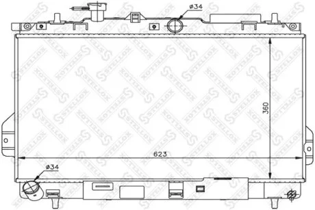 Радіатор охолодження двигуна M/T Matrix STELLOX 1026596SX