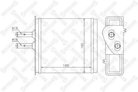 Радіатор опалення салону Fiat Punto/Barchetta 1.1-1.7TD 93> STELLOX 1035007SX