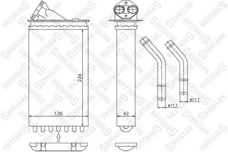 Теплообменник (опал. салона) Opel Omega B 94-00 STELLOX 10-35011-SX