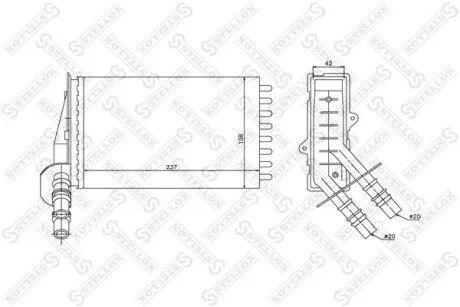 Радиатор печки Renault Clio II 98- STELLOX 10-35043-SX