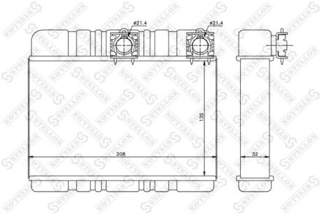 Радіатор опалення салону BMW E46 1.6-3.0D 98> STELLOX 1035081SX (фото 1)