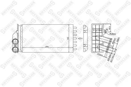 Радіатор опалення салону Citroen C4, Peugeot 307 1.4-2.0 02> STELLOX 1035103SX