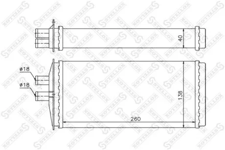 Радіатор опалення салону VW Caddy, Skoda Felicia 1.3/1.6 96-01 STELLOX 1035109SX