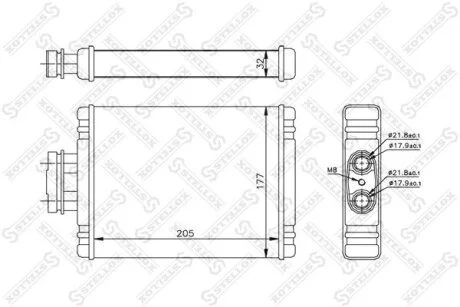 Радіатор опалення салону VW Polo all 02> STELLOX 1035114SX