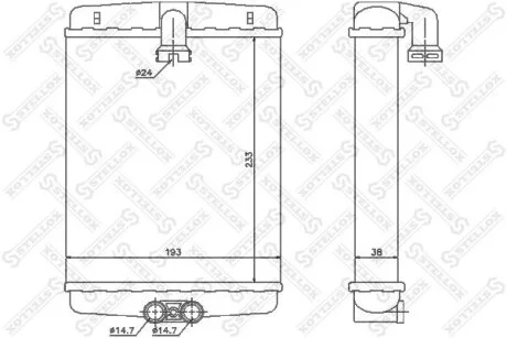 Радіатор опалення салону MB W210/S210 all 95> STELLOX 1035120SX