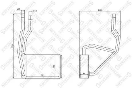 Радіатор опалення салону Ford Fiesta/ Fusion all 01> STELLOX 1035132SX