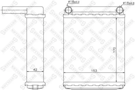 Радіатор опалення салону MB Sprinter all 95-06 STELLOX 1035139SX