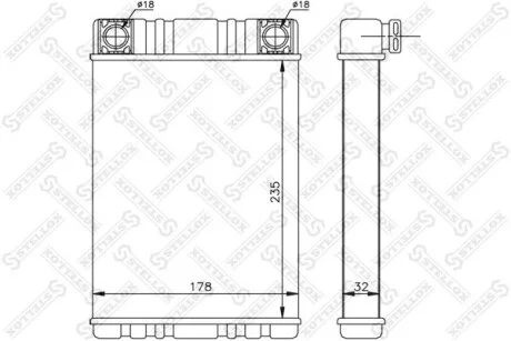 Радіатор опалення салону MB W203/C209/W463/R230 00> STELLOX 1035144SX