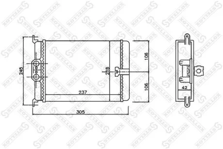 Радіатор опалення салону MB W140 2.8-6.0/3.0-3.5TD/ C140 91-99 STELLOX 1035171SX