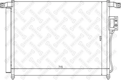 Конденсатор кондиціонера Hyundai Santa Fe Ii 2.2D/2.7 03.06-12.12 STELLOX 10-45203-SX