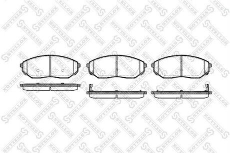 Гальмівні колодки дискові перед. Kia Sorento 02- STELLOX 1052 002B-SX