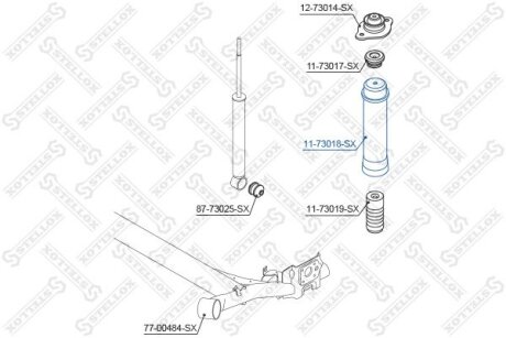 Пильовик амортизатора Daewoo Kalos 02> STELLOX 1173018SX (фото 1)